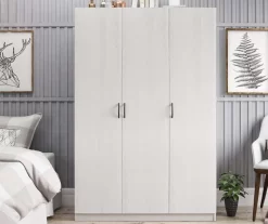 Ivory Oak 3-Door Storage Wardrobe 13 Ivory Oak 3-Door Storage Wardrobe -Chic Furniture Shop 810561398 1