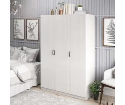 Ivory Oak 3-Door Storage Wardrobe 14 Ivory Oak 3-Door Storage Wardrobe -Chic Furniture Shop 810561398 2