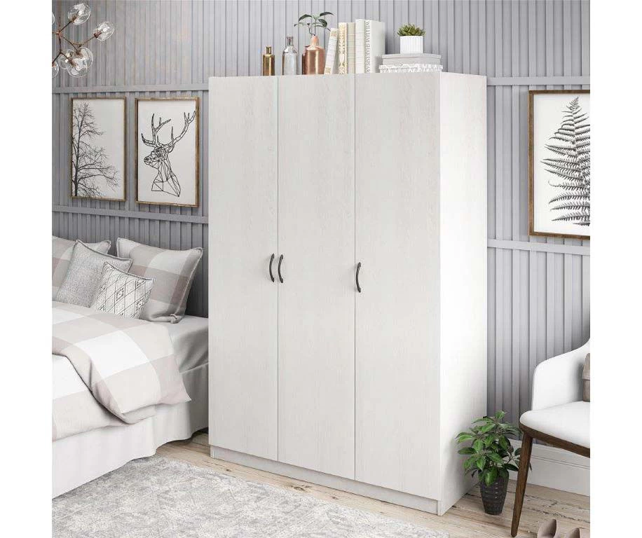 Ivory Oak 3-Door Storage Wardrobe 11 Ivory Oak 3-Door Storage Wardrobe - Image 11