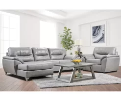 Clifton Ridge Stone Vegan Leather Swivel Chair -Chic Furniture Shop 810569859 810569860 810569861