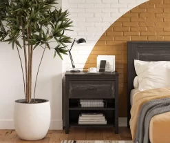 Silverton Black Oak Nightstand With USB Charging 11 Silverton Black Oak Nightstand With USB Charging -Chic Furniture Shop 810569984 6