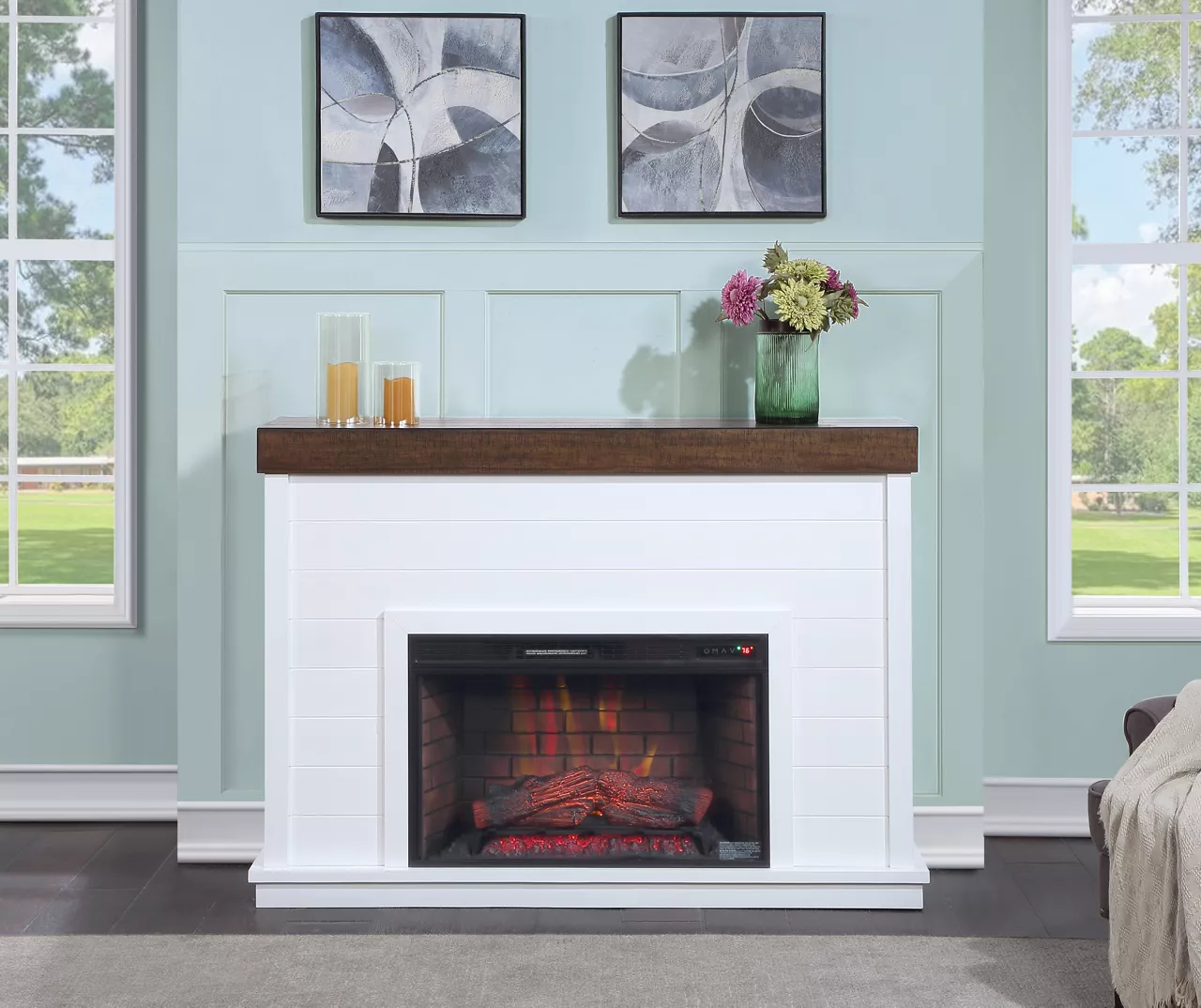 62" Grand Shiplap & Beam Electric Fireplace 3 62" Grand Shiplap & Beam Electric Fireplace - Image 3
