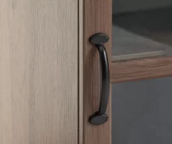 54" Walnut Glass Door Electric Fireplace Console -Chic Furniture Shop 810571210 2