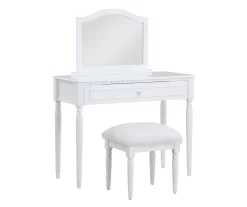 Vanity Table Set With Mirror & Faux Fur Stool 7 Vanity Table Set With Mirror & Faux Fur Stool -Chic Furniture Shop 810576524 810576521 A0