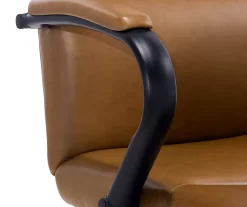 Camel Brown Vegan Leather Office Chair -Chic Furniture Shop 810583520 A8 4