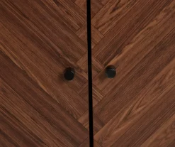 Walnut Chevron 2-Door Storage Cabinet -Chic Furniture Shop 810584249 3