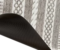 Gray & White Geo Stripe PVC Desk Mat, (34" X 47") -Chic Furniture Shop 810586481 2