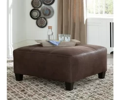 Signature Design By Ashley Navi Faux Leather Oversized Accent Ottoman -Chic Furniture Shop 810587440 4