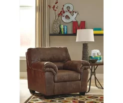 Bladen Coffee Faux Leather Armchair -Chic Furniture Shop 810587481 1