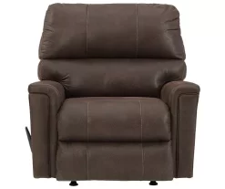 Navi Chestnut Faux Leather Rocker Recliner