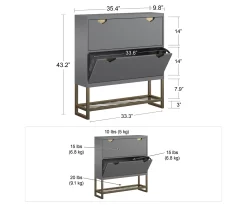 CosmoLiving Brielle Entryway Shoe Storage Cabinet -Chic Furniture Shop 810589009 2