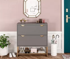 CosmoLiving Brielle Entryway Shoe Storage Cabinet -Chic Furniture Shop 810589010 1