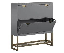 CosmoLiving Brielle Entryway Shoe Storage Cabinet -Chic Furniture Shop 810589010 4