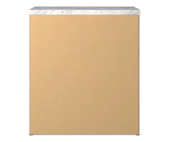 Senniberg Oak & Faux Calcutta 2-Drawer Nightstand -Chic Furniture Shop 810589298 4