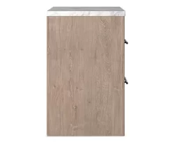 Senniberg Oak & Faux Calcutta 2-Drawer Nightstand -Chic Furniture Shop 810589298 6