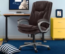 Benton Brown Big & Tall Faux Leather Executive Office Chair -Chic Furniture Shop 810590314 1