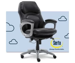 Delvin Black Bonded Leather Office Chair -Chic Furniture Shop 810590317 1