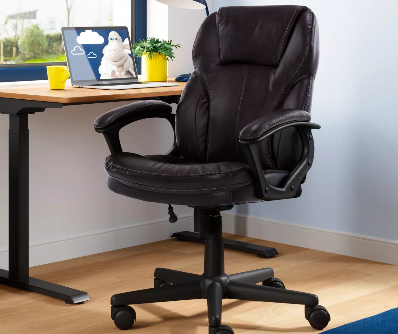 Mitchell Roasted Chestnut Vegan Leather Office Chair 4 Mitchell Roasted Chestnut Vegan Leather Office Chair - Image 4