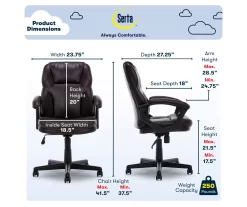 Mitchell Roasted Chestnut Vegan Leather Office Chair 18 Mitchell Roasted Chestnut Vegan Leather Office Chair -Chic Furniture Shop 810590318 6