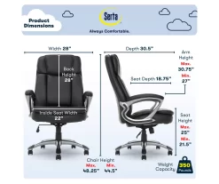 Serta Fairbanks Big & Tall Office Chair -Chic Furniture Shop 810590319 6
