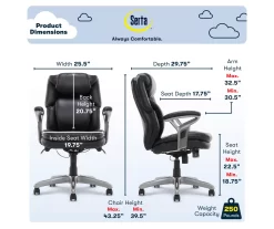 Anniston Black Bonded Leather Office Chair 11 Anniston Black Bonded Leather Office Chair -Chic Furniture Shop 810590373 6