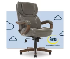 Conway Gray Big & Tall Bonded Leather Office Chair -Chic Furniture Shop 810590383 1