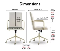 Giselle Velvet Office Chair -Chic Furniture Shop 810590390 7