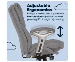 Claremont Gray Bonded Leather Office Chair -Chic Furniture Shop 810590392 11