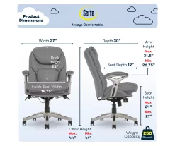 Claremont Gray Bonded Leather Office Chair -Chic Furniture Shop 810590392 6