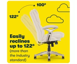 Claremont Ivory Bonded Leather Office Chair -Chic Furniture Shop 810590394 8