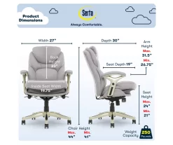 Serta Claremont Fabric Office Chair -Chic Furniture Shop 810590395 6