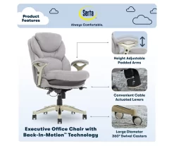 Serta Claremont Fabric Office Chair -Chic Furniture Shop 810590395 7