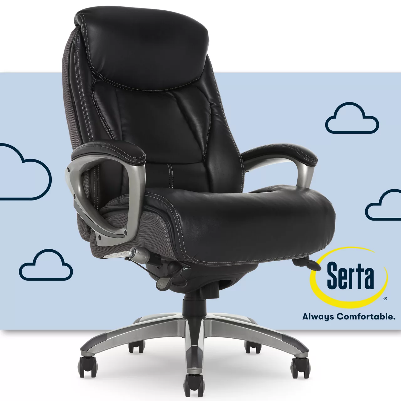 Serta Lautner Executive Bonded Leather Office Chair 15 Serta Lautner Executive Bonded Leather Office Chair - Image 15