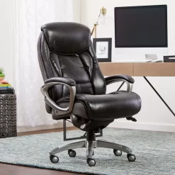 Lautner Gray Executive Bonded Leather Office Chair -Chic Furniture Shop 810590397 21 1