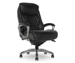 Lautner Gray Executive Bonded Leather Office Chair -Chic Furniture Shop 810590397 4 1