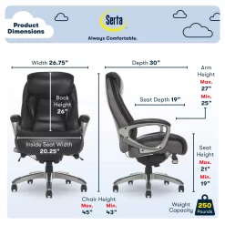 Serta Lautner Executive Bonded Leather Office Chair 27 Serta Lautner Executive Bonded Leather Office Chair -Chic Furniture Shop 810590397 61