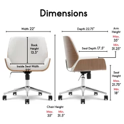 Ophelia Fabric Office Chair -Chic Furniture Shop 810590403 71