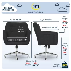 Serta Ashland Fabric Office Chair -Chic Furniture Shop 810590407 61