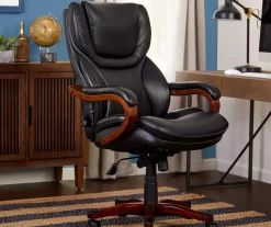 Conway Black Big & Tall Bonded Leather Office Chair 13 Conway Black Big & Tall Bonded Leather Office Chair -Chic Furniture Shop 810590408 2