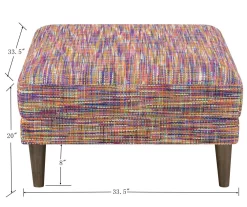 Darien Mardi Gras Ottoman -Chic Furniture Shop 810590531 3 1