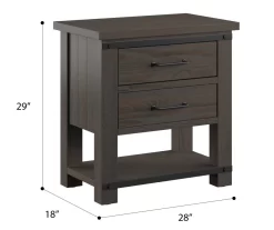 Cameron Cocoa 2-Drawer Nightstand -Chic Furniture Shop 810591524 4