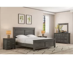 Topeka Warm Gray 3-Drawer Nightstand With USB Charging -Chic Furniture Shop 810591526 2