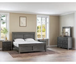 Topeka Warm Gray 3-Drawer Nightstand With USB Charging -Chic Furniture Shop 810591526