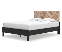 Piperton Black Queen Platform Bed Base -Chic Furniture Shop 810591748 810591749 1