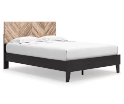Piperton Black Queen Platform Bed Base -Chic Furniture Shop 810591748 810591749 2
