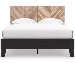 Piperton Black Queen Platform Bed Base -Chic Furniture Shop 810591748 810591749 4