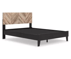 Piperton Black Queen Platform Bed Base -Chic Furniture Shop 810591748 810591749 5