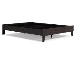 Piperton Black Queen Platform Bed Base -Chic Furniture Shop 810591749 5