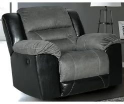 Earhart Slate Faux Leather Rocker Recliner 8 Earhart Slate Faux Leather Rocker Recliner -Chic Furniture Shop 810594581 2 1