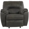 Tambo Pewter Faux Leather Rocker Recliner